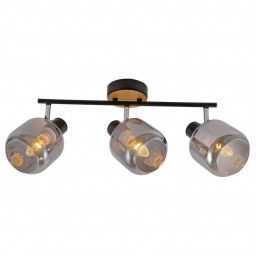 Светильник потолочный Linvel LV 9434/3 Кейд Черный/хром Е14 40W 550x155x220мм (LINVEL LV 9434/3 Кейд Черный/хром Е14 40W)