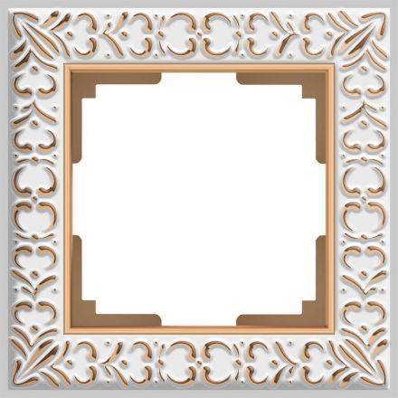 Рамка 1-местная Werkel W0011523 белое золото (WL07-Frame-01)