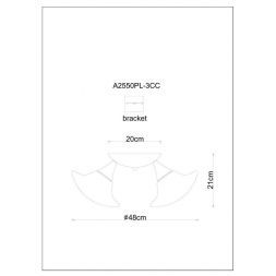 Светильник потолочный Arte Lamp A2550PL-3CC