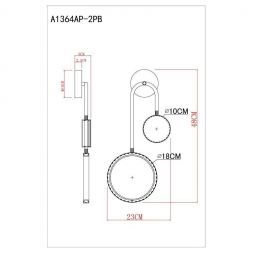 Бра Arte Lamp A1364AP-2PB
