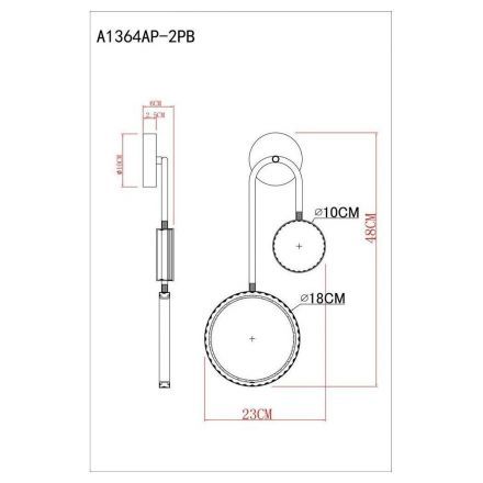 Бра Arte Lamp A1364AP-2PB