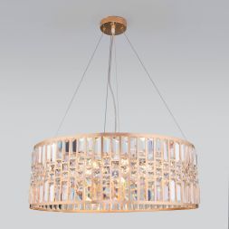 Подвесная люстра Eurosvet 10125/8 золото/прозрачный хрусталь Strotskis Smart (10116/8) Умный дом