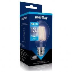 Филаментная светодиодная лампа А60 13W 4000K E27 Smartbuy SBL-A60F-13-40K-E27