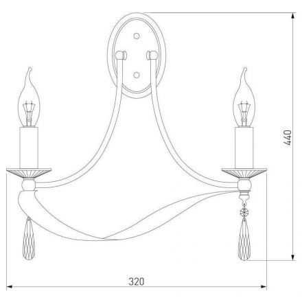 Бра Eurosvet 60064/2 хром
