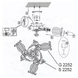 Люстра Odeon Light 2252/3C