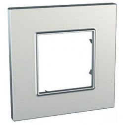 Рамка 1-ая Schneider Electric Unica Quadro Серебро MGU6.702.55