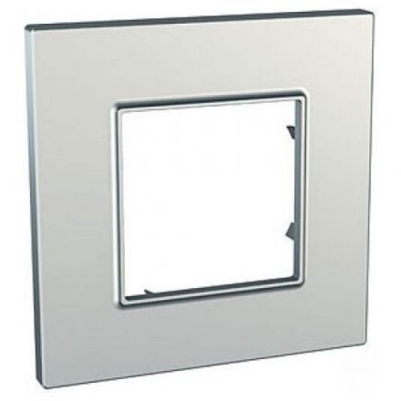 Рамка 1-ая Schneider Electric Unica Quadro Серебро MGU6.702.55