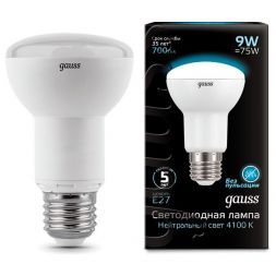 Лампа Gauss 106002209 LED Reflector R63 E27 9W 4100K