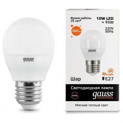 Лампа Gauss 53210 LED Elementary Globe 10W E27 3000K