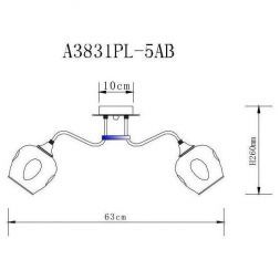 Потолочная люстра Arte Lamp A3831PL-5AB Monica