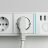 Розеточный блок 4-х местный + 3 USB Werkel W6514901 белый (WL20-04-03)