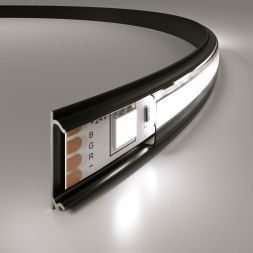 Гибкий алюминиевый профиль для светодиодной ленты Elektrostandard LL-2-ALP012 черный/черный