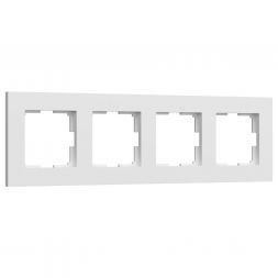 Рамка на 4 поста Slab (белый матовый) W0042961 Werkel