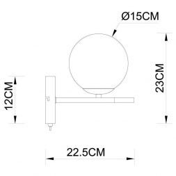 Бра Arte Lamp A2224AP-1BK