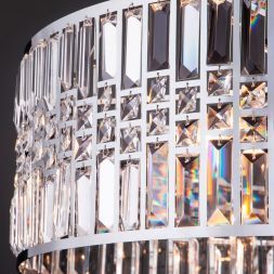 Подвесная люстра Eurosvet 10125/8 хром/прозрачный хрусталь Strotskis Smart (10116/8) Умный дом