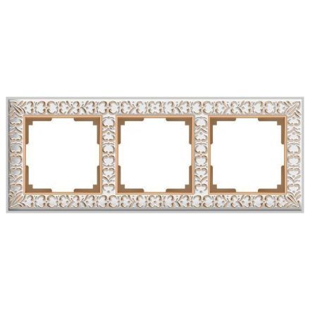 Рамка 3-местная Werkel W0031523 белое золото (WL07-Frame-03)