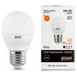 Лампа Gauss 53216 LED Elementary Globe 6W E27 3000K