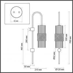 Бра Odeon Light 5018/1W Pimpa