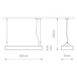 Подвесной светильник Nowodvorski Soft Led 90x20 7532