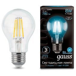 Лампа Gauss 102802208 LED Filament A60 E27 8W 4100К