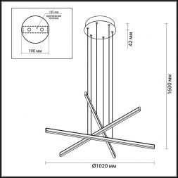 Подвесной светодиодный светильник Odeon Light 3890/48L