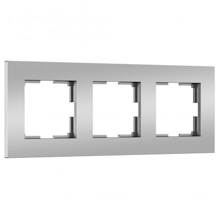 W0032965/ Рамка на 3 поста Slab (серебро матовый) W0032965 Werkel