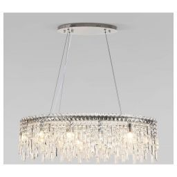 Люстра Eurosvet 60159/10 хром/ прозрачный хрусталь Strotskis (EUROSVET 60159/10 хром/ прозрачный хрусталь Strotskis)