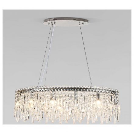 Люстра Eurosvet 60159/10 хром/ прозрачный хрусталь Strotskis