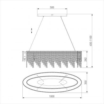 Люстра Eurosvet 60159/10 хром/ прозрачный хрусталь Strotskis