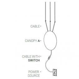 Кабель 1,5 м. с выключателем Nowodvorski Cameleon Cable with switch 8611