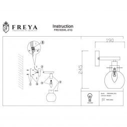 Бра Freya FR5183WL-01G Circle