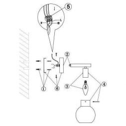 Бра Freya FR5183WL-01G Circle