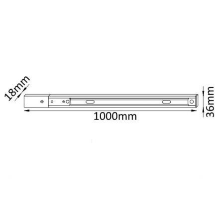 Шинопровод однофазный с питанием и заглушкой Crystal Lux CLT 0.11 01 L1000 BL