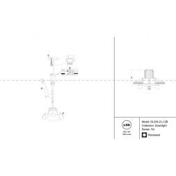 Встраиваемый светодиодный светильник для ванной Maytoni Yin DL034-2-L12B