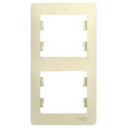 Рамка 2-я Schneider Electric Glossa Беж, вертикальная GSL000206
