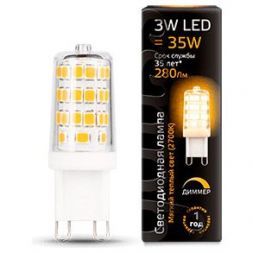 Лампа Gauss 107309103 LED G9 3W 2700K диммируемая