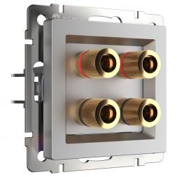 Акустическая розетка Werkel W1185006 серебряный (WL06-AUDIOx4)