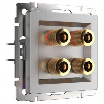 Акустическая розетка Werkel W1185006 серебряный (WL06-AUDIOx4)