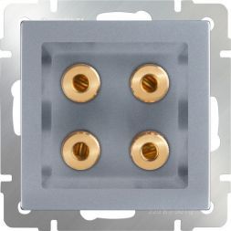 Акустическая розетка Werkel W1185006 серебряный (WL06-AUDIOx4)