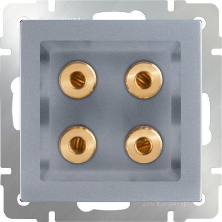 Акустическая розетка Werkel W1185006 серебряный (WL06-AUDIOx4)