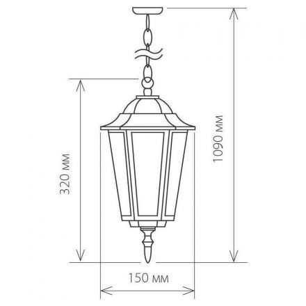Уличный светильник Elektrostandard 1004H черное золото