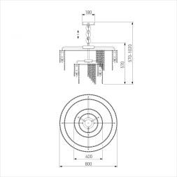 Люстра Eurosvet 60160 хром/ прозрачный хрусталь Strotskis