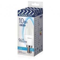 Светодиодная лампа Ergolux LED-C35-10W-E14-4K Promo