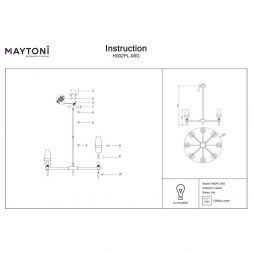 Подвесная люстра Maytoni Lita H002PL-08G
