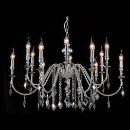 Подвесная люстра Crystal Lux MERCEDES SP6+6 CHROME/SMOKE