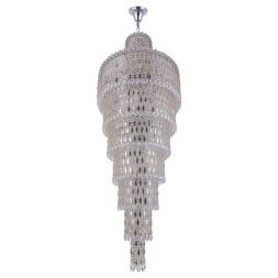 Каскадная люстра Crystal Lux Lirica SP40 D700 Chrome/Gold-Transparent