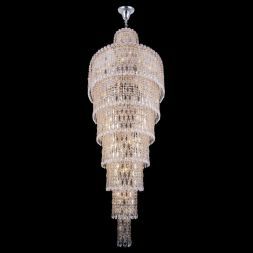 Каскадная люстра Crystal Lux Lirica SP40 D700 Chrome/Gold-Transparent