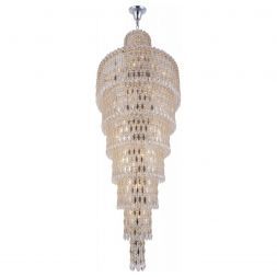 Каскадная люстра Crystal Lux Lirica SP40 D700 Chrome/Gold-Transparent