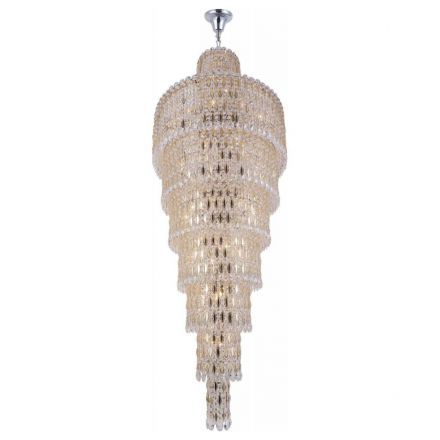 Каскадная люстра Crystal Lux Lirica SP40 D700 Chrome/Gold-Transparent