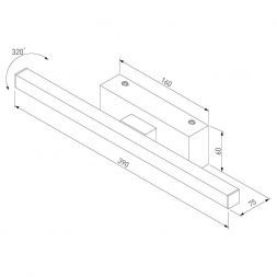 Светильник настенный Elektrostandard Rino черный (40121/LED)